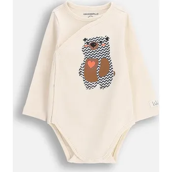 Kojenecký body Bavlněné kojenecké body Coccodrillo ZC5112602FBN béžová 01X, vel. 62