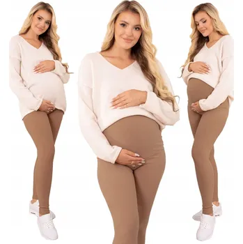 Formommy těhotenské legíny dlouhé bavlna béžové velikost XL