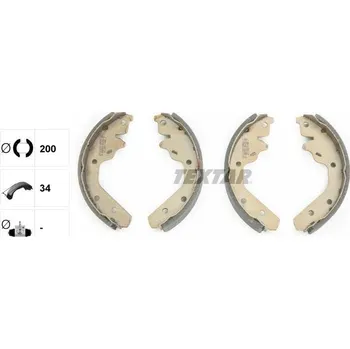 Brzdová čelist Sada brzdových čelistí TEXTAR 91063800