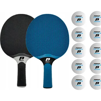 Sada raket OUTDOOR POINT SCHOOL MODRÁ/ČERNÁ + 10 míčků