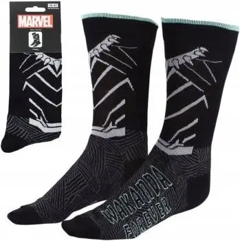 Pánské ponožky Avengers Wakanda Forever - Dlouhé ponožky pro dospělé, velikost 38-45