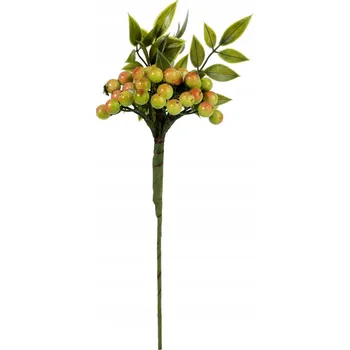 umělá květina VĚTVIČKA S BOBULEMI ZELENÝMI KOULEMI 34CM DOPLŇKY NA ARANŽOVÁNÍ UMĚLÉ KVĚTY