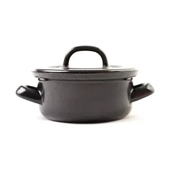 Hrnec Beryl Kastrol s poklicí 12 cm, 0,5 l černý