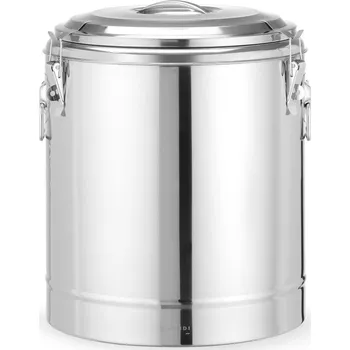 Termoska Termoska na přepravu potravin, HENDI, Kitchen Line, 36L, Stříbrná, ⌀400x(H)500mm