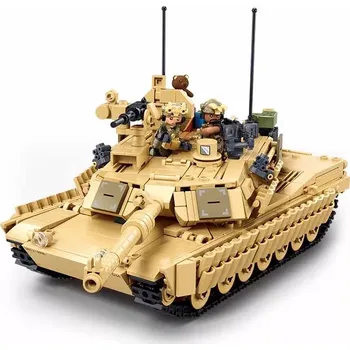 Dětské zboží Sluban Model Bricks bitevní tank M1A2 Abrams TUSK II 2v1