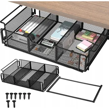 Obraz KOVOVÝ STOJAN PRO ULOŽENÍ ZÁSUVEK POD STŮL S PŘIHRÁDKAMI