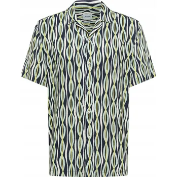 Mustang pánská košile casual MUSTANG-1016473 1273 krátký rukáv relaxed viskóza velikost L