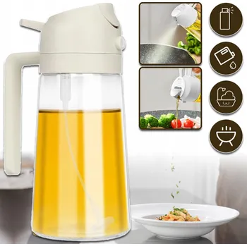 Obraz DÁVKOVAČ OLEJE DO KUCHYNĚ, BUTELKA OLEJU 2 V 1, ROZPRAŠOVAČ OLEJE PRO VAŘENÍ