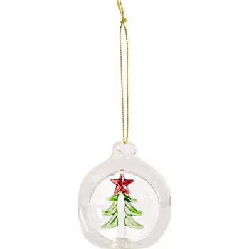 Vánoční dekorace Vánoční Koule na vánoční stromeček GLARS otevřená s vánočním stromkem 6 cm HOMLA