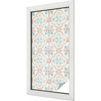 Okenní dekorace Fólie Okno Dýha Balkon Rustikální dlaždice 50x100