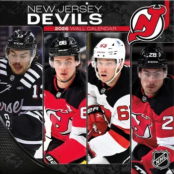 Kalendář JF Turner Kalendář New Jersey Devils NHL 2026 Wall Calendar