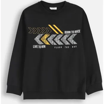 Chlapecké oblečení Dětské černé tričko pro chlapce s dlouhým rukávem, velikost 140 Coccodrillo ZC5