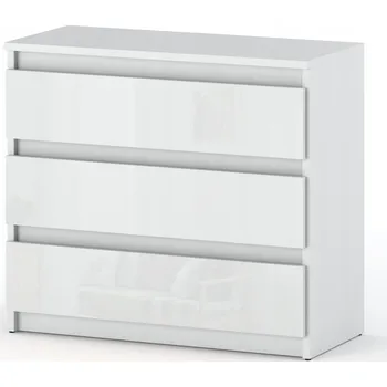 Komoda Komoda Stiv-Meble 80 x 33,5 x 71,5 cm, bílý lesk