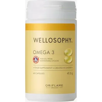 Doplněk stravy Oriflame Omega 3 Wellosophy kapsle 60 ks + vitamín D
