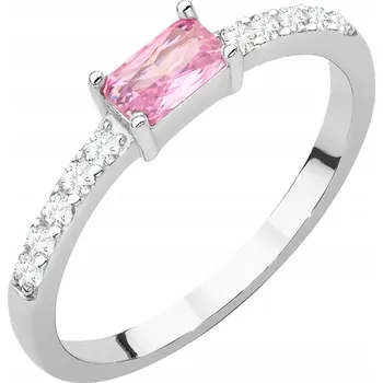 Prsten KRÁSNÝ STŘÍBRNÝ PRSTÝNEK 925 SE ZIRKONY, 20. vel.