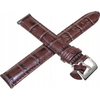 Řemínek na hodinky HNĚDÝ KOŽENÝ ŘEMÍNEK K HODINKÁM 18 mm DILOY 368E