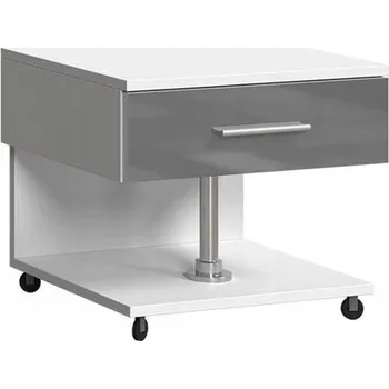 Noční stolek Noční stolek do jídelny RENI - bílá / šedý