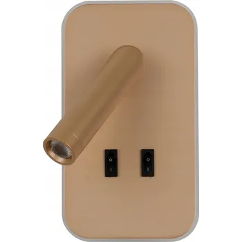 Nástěnné svítidlo Nástěnné svítidlo Italux zlaté, žluté s integrovaným LED zdrojem 8 W