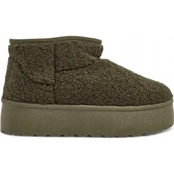 Dámská zimní obuv Zelené krátké dámské boty ve stylu sněhulí Marellin 39