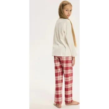 Dívčí pyžamo Dětské pyžamo Esotiq Chrismis Krémová 134