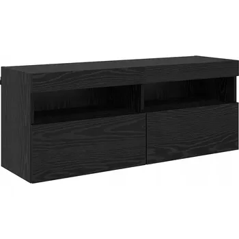 Televizní stolek TV wall cabinet Černý dub 100 x 30 x 40 cm kompozitní dřevo