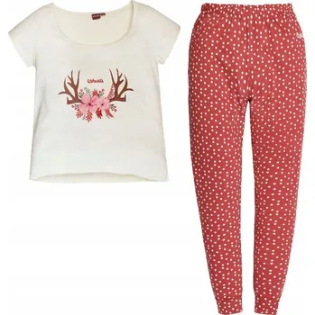 Dámské pyžamo USHUAIA DÁMSKÉ PYŽAMO S KRÁTKÝM RUKÁVEM DVOUDÍLNÉ S 38