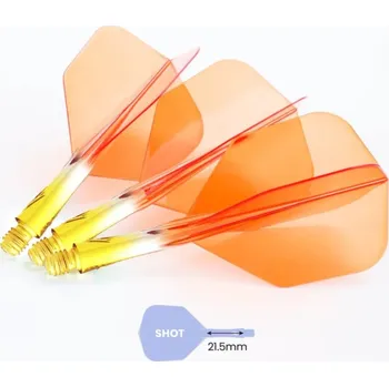 Příslušenství pro šipky Caliburn Letky SUP - No6 - Two Tone - Yellow & Orange - short
