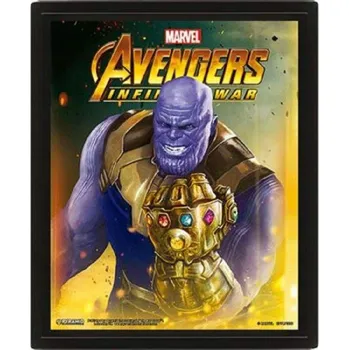 Obraz Plakát Pyramid International 3D obraz Avengers Thanos v rámu 22 x 29 cm