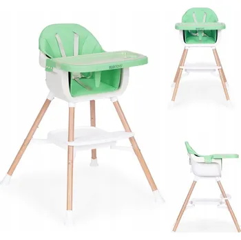 Jídelní židlička JÍDELNÍ ŽIDLIČKA PRO DĚTI 2V1 ZELENÁ ECOTOYS