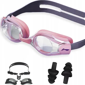Plavecké brýle PLAVECKÉ BRÝLE LI-NING ANTI-FOG DO BAZÉNU + ŠPUNTY DO UŠÍ