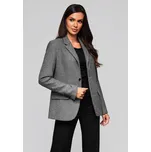 Larica Dámské sako LW-BLZB-0100 Barva: Šedá, Velikost: S