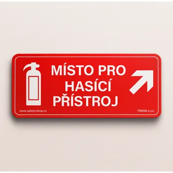 Místo pro hasicí přístroj Samolepka 210 x 80 mm tl. 0.1 mm - Kód: 05511