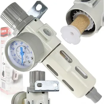 Kompresor Regulátor tlaku s filtrem a manometrem 1/4" - MAR-POL 0.800 Kg HOBY Sklad3 M80691 (0.800 Kg HOBY Sklad3 M80691)