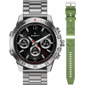 Chytré hodinky Chytré Hodinky Garett V14 srebrny stalowy