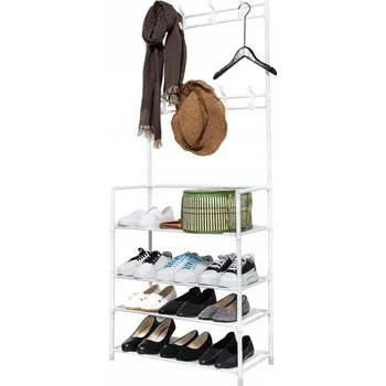 Věšák Stojanový věšák kovový Bauerkraft bílý