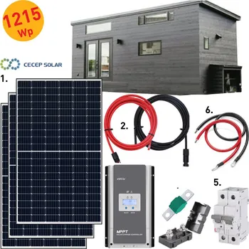 solární set 1215Wp sestava - 3x panel CECEP - TOP výkon/systém 24V