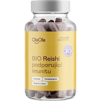 Přírodní produkt OlaOla BIO Reishi podporující imunitu, 90 kapslí