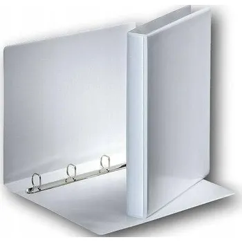 Esselte pořadač 4-kroužkový prezentační s přední kapsou 3,8 cm bílá