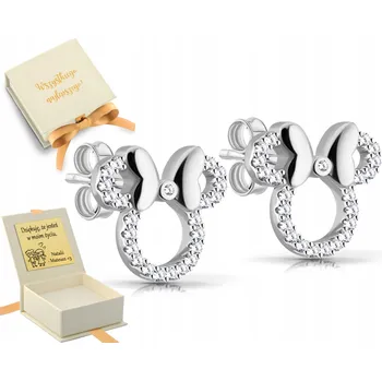 Náušnice NÁUŠNICE Mickey Mouse Mini Minnie Mickey Mouse STŘÍBRO