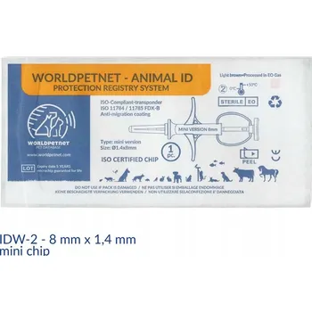 Mikročip pro psy a kočky RF-IDW-1 ISO 11784/11785
