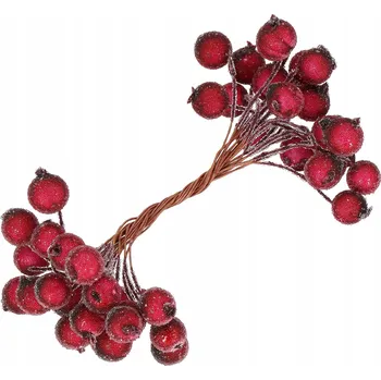 umělá květina TMAVĚ ČERVENÁ UMĚLÁ JEŘABINA OJÍNĚNÁ 20 ks