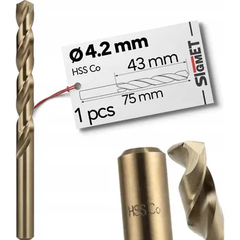 Vrták Vrták do kovu Arvex z nerezové kobaltové oceli o průměru 4,2 mm