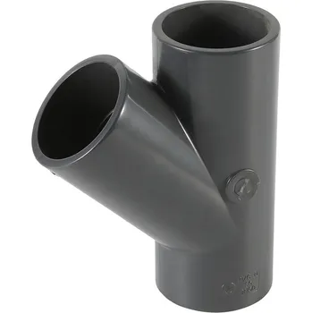 Vodovodní potrubí PVC tvarovka - Y-T kus 40 mm, 45°