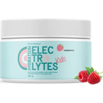 Nápoj pro sportovce BrainMax Kids hydratační elektrolyty 150 g malina