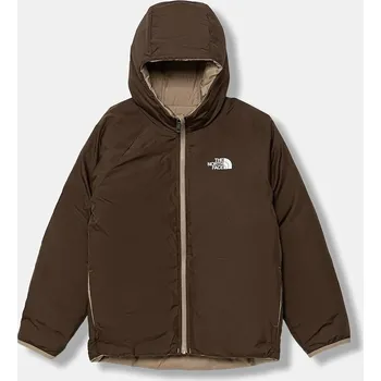 Dětská oboustranná bunda The North Face B REVERSIBLE PERRITO HOODED JACKET béžová barva, NF0A88TWBOX1 80X, vel. 116-119