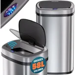 Bezdotykový Jumbo koš 58l stříbrná