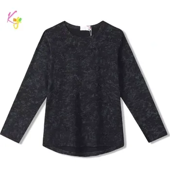 Dívčí tričko Dívčí tričko dlouhý rukáv Kugo WL0945 černé