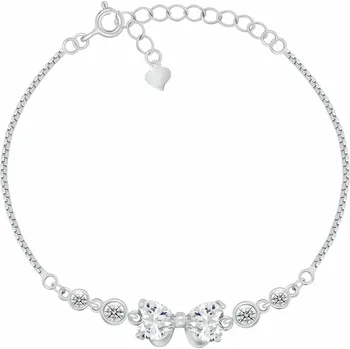 Náramek Brilio Silver Půvabný stříbrný náramek Mašlička se zirkony BRC175W + 2 měsíce na vrácení zboží
