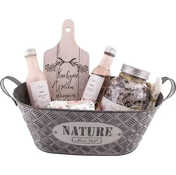 Kosmetická sada BOHEMIA GIFTS Dárkový plechový box - růže XXL