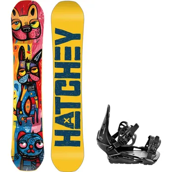 Snowboard Snowboard komplet Hatchey Muzzle + vázání RAVEN S230 Black Velikost: 147 cm, Velikost vázání: S/M